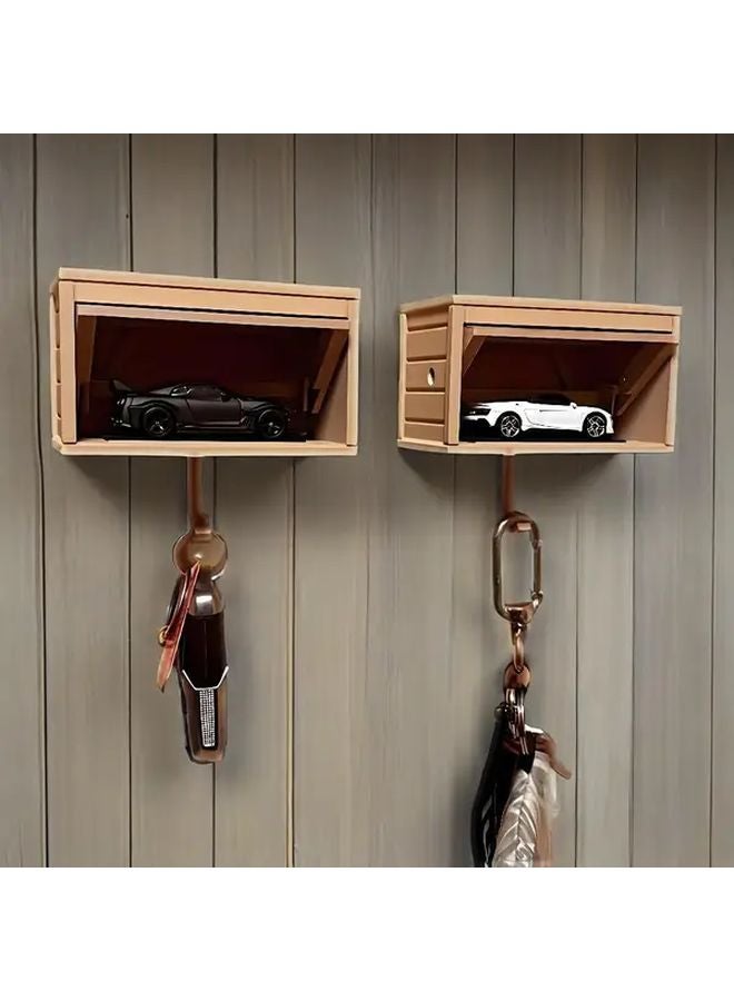 Blue Wall Mounted Key Holder Garage Door Opening Key Storage Box Organizer - Image 1